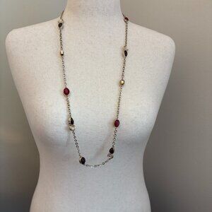 White House Black Market Long Station Necklace